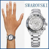 Swarovski Dextera Chronograph Silver Dial Silver Steel Strap Watch for Women - 5641297