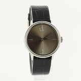 Calvin Klein Accent Black Dial Black Leather Strap Watch for Women  - K2Y2Y1C3