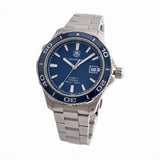 Tag Heuer Aquaracer Calibre 5 Automatic Blue Dial Silver Steel Strap Watch for Men - WAK2111.BA0830