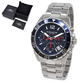 Coach Kent Blue Dial Silver Steel Strap Watch for Men - 14602555