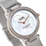 Coach Park Mother of Pearl Dial Silver Mesh Bracelet Watch for Women - 14503510