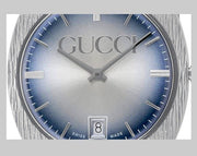 Gucci Grip Vintage Blue Dial Snakeskin Brown Leather Strap Watch for Women - YA152401