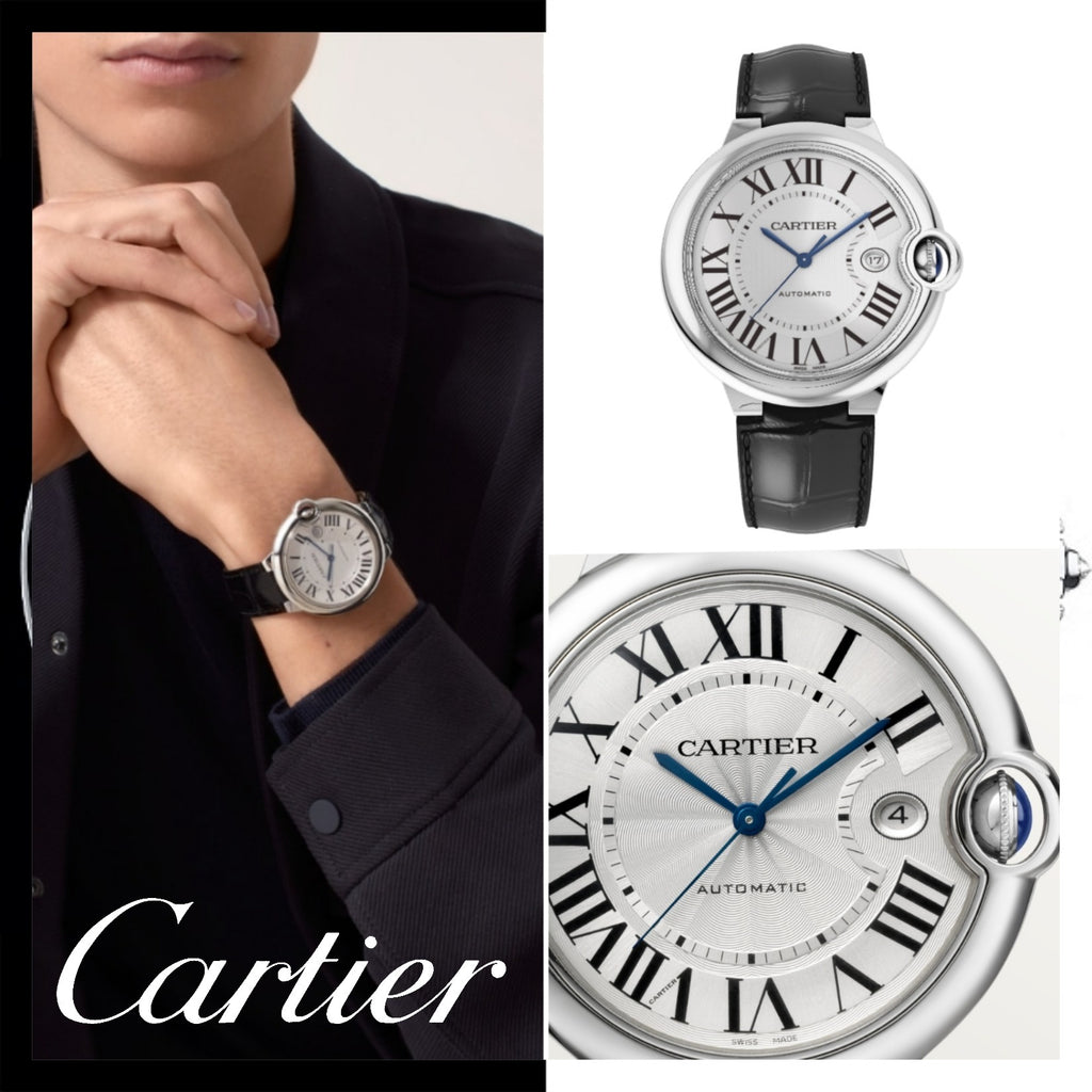 Cartier Ballon Bleu De Cartier Watch, 42mm, Steel, Leather WSBB0026