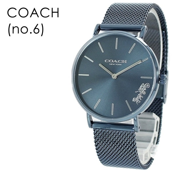 Coach Perry Blue Dial Blue Mesh Bracelet Watch for Women - 14503485