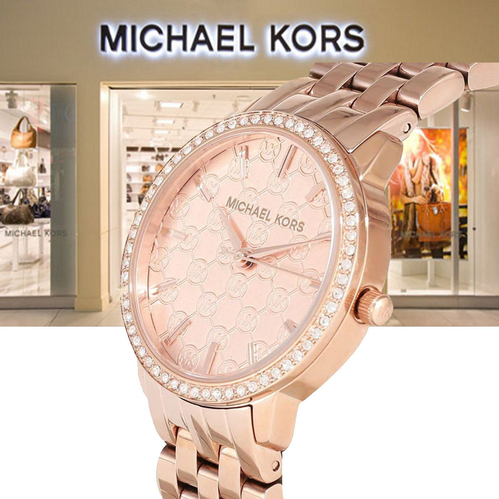 Michael Kors Argyle Quartz Rose Gold Dial Rose Gold Steel Strap