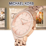Michael Kors Argyle Quartz Rose Gold Dial Rose Gold Steel Strap Watch For Women - MK3156