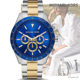 Michael Kors Layton Chronograph Blue Dial Two Tone Steel Strap Watch For Men - MK8825