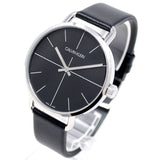 Calvin Klein Evan Black Dial Black Leather Strap Watch for Men - K7B211CZ