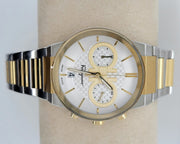 Salvatore Ferragamo F-80 Classic White Dial Two Tone Steel Strap Watch for Men - SFME00821