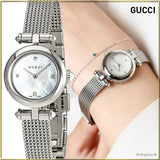 Gucci Diamantissima Diamonds Mother of Pearl Dial Silver Mesh Bracelet Watch for Women - YA141512