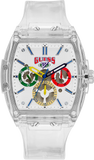 Guess Phoenix J Balvin White Dial Transparent Silicone Strap Watch For Men - V1051M1