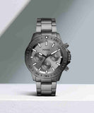 Fossil Bannon Multifunction Chronograph Grey Dial Gray Steel Strap Watch for Men - BQ2491