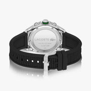 Lacoste Tiebreaker Chronograph Black Dial Black Silicone Strap Watch for Men - 2011152