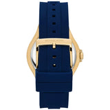 Michael Kors Lennox Three Hand White Dial Blue Silicone Strap Watch For Women - MK7333