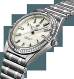 Breitling Chronomat 32 Diamonds White Dial Silver Steel Strap Watch for Women - A77310591A1A1