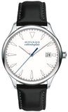 Movado Heritage Calendoplan White Dial Black Leather Strap Watch for Men - 3650002