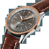 Breitling Navitimer Automatic 41 Grey Dial Brown Leather Strap Watch for Men - U17326121M1P1