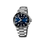 Oris Aquis Date Blue Dial Silver Steel Strap Watch for Men - 0173377304135-0782405PEB