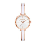 Michael Kors Jaryn Analog White Dial Two Tone Steel Strap Watch For Women - MK4342