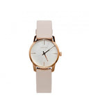 Calvin Klein City Silver Dial White Leather Strap Watch for Women - K2G236X6