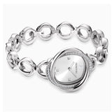 Swarovski Crystal Flower Silver Dial Silver Steel Strap Watch for Women - 5547622