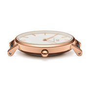 Daniel Wellington Petite White Dial White Leather Strap Watch For Women - DW00100249