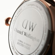 Daniel Wellington Dapper York White Dial Brown Leather Strap Watch For Women - DW00100093