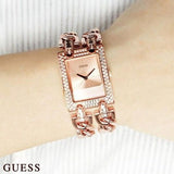 Guess Mod Heavy Metal Diamonds Rose Gold Dial Rose Gold Steel Strap Watch for Women - W0072L3