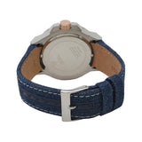 Guess Rigor Analog Blue Dial Blue Denim Strap Watch For Men - W0040G6