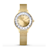 Swarovski Octea Nova Analog Gold Dial Gold Mesh Strap Watch for Women - 5649993