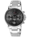 Tommy Hilfiger Chronograph Grey Dial Silver Steel Strap Watch for Men - 1710382