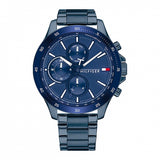 Tommy Hilfiger Bank Quartz Blue Dial Blue Steel Strap Watch for Men - 1791720