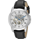 Fossil Townsman Automatic Chronograph White Dial Blue Leather Strap Watch for Men - ME3167