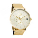 Tommy Hilfiger Jenna Quartz White Dial Gold Mesh Bracelet Watch For Women - 1781943