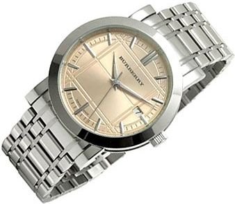 Burberry Heritage Collection Rose Gold Dial Silver Steel Strap Watch f