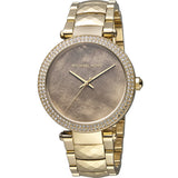 Michael Kors Parker Gold Mother of Pearl Dial Gold Steel Strap Watch for Women - MK6425
