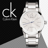 Calvin Klein Bold White Dial Silver Steel Strap Watch for Men - K2241120