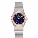 Omega Constellation Quartz Diamonds Blue Dial Two Tone Steel Strap Watch for Women - 131.25.25.60.53.002