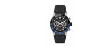 Tag Heuer Carrera Automatic Chronograph Steel & Ceramic Black Dial Black Rubber Strap Watch for Men - CBG2A1Z.FT6157