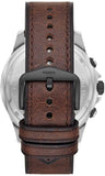 Fossil Dillinger Chronograph Cream Dial Brown Leather Strap Watch for Men - FS5674