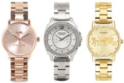 Coach Mini Boyfriend Diamonds Silver Dial Silver Steel Strap Watch for Women - 14501699
