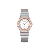 Omega Constellation Quartz Diamonds Mother of Pearl Dial Two Tone Steel Strap Watch for Women - 131.25.25.60.55.001