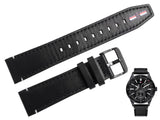 Tommy Hilfiger Austin Black Dial Black Leather Strap Watch for Men - 1791638