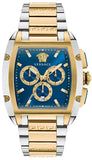 Versace Dominus Chronograph Blue Dial Two Tone Steel Strap Watch For Men - VE6H00723