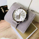 Michael Kors Portia Silver Dial Silver Mesh Bracelet Watch for Women - MK3843