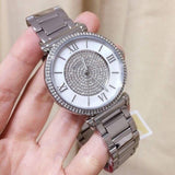 Michael Kors Catlin Silver Dial Silver Steel Strap Watch for Women - MK3355