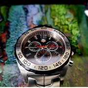Tag Heuer Formula 1 Special Edition Chronograph Grey Dial Silver Steel Strap Watch for Men - CAZ1012.BA0883