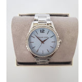 Michael Kors Layton Chronograph Mother of Pearl Blue Dial Silver Steel Strap Watch For Women - MK6847