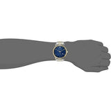 Emporio Armani Classic Quartz Blue Dial Two Tone Steel Strap Watch For Men - AR1868