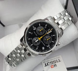 Tissot T Sport PRC200 Chronograph Black Dial Silver Steel Strap Jam Tangan untuk Pria - T17.1.586.52